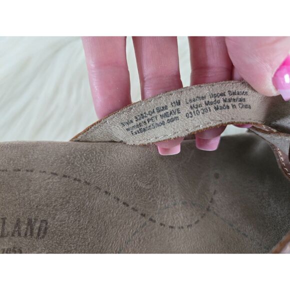 Eastland Leather Heeled Sandals Women 11 Brown - Picture 6 of 7